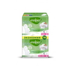 Прокладки ультратонкие Molped Pure&Soft c крылышками СУПЕР 16шт*12